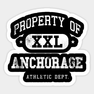 Anchorage Vintage Distressed College Property XXL Sticker